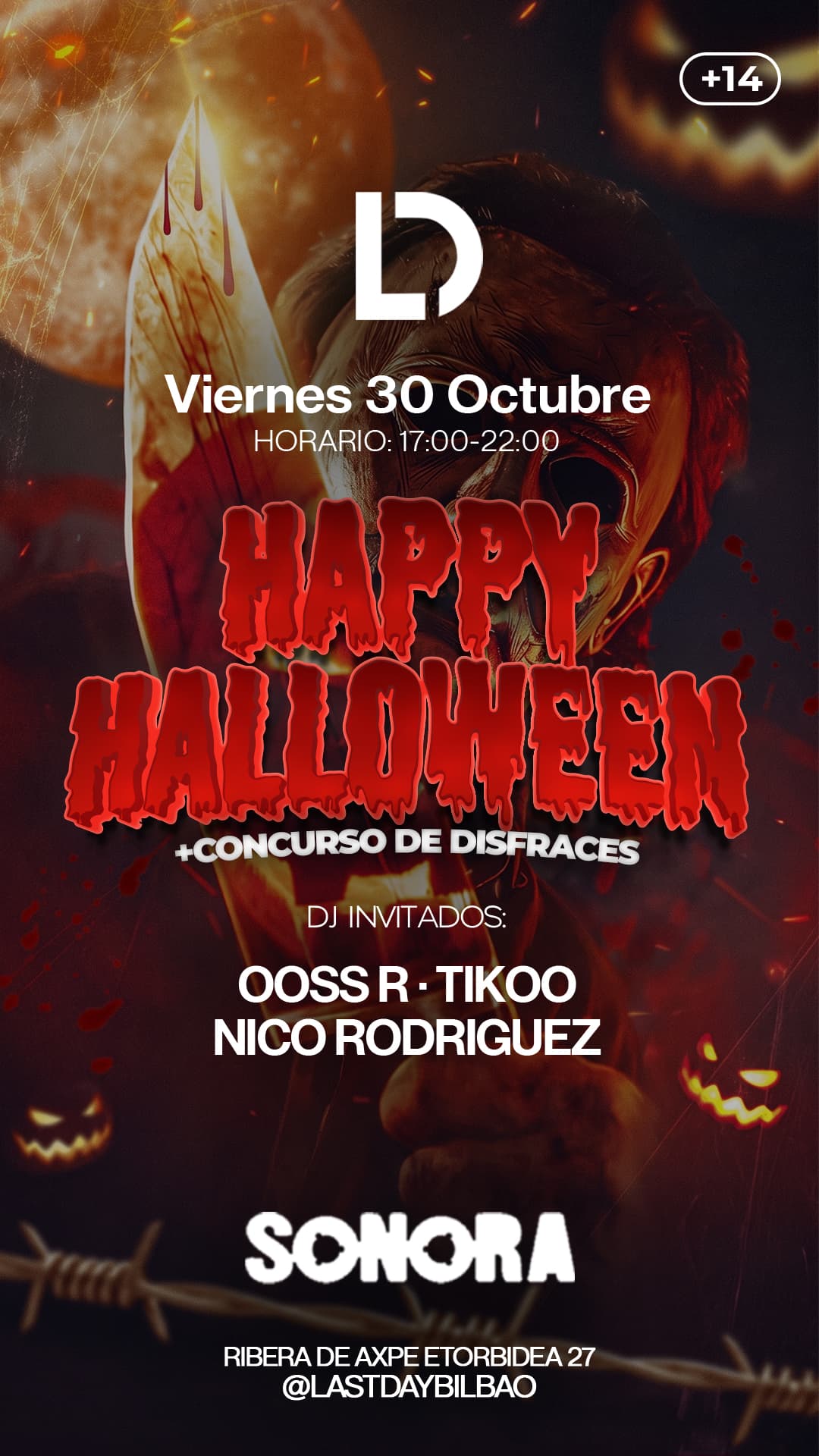 Flyer de Halloween Sonora +14 🎃 en Sonora